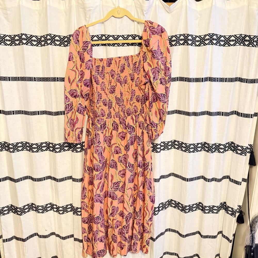 Floral Pink and Purple Women's Dress